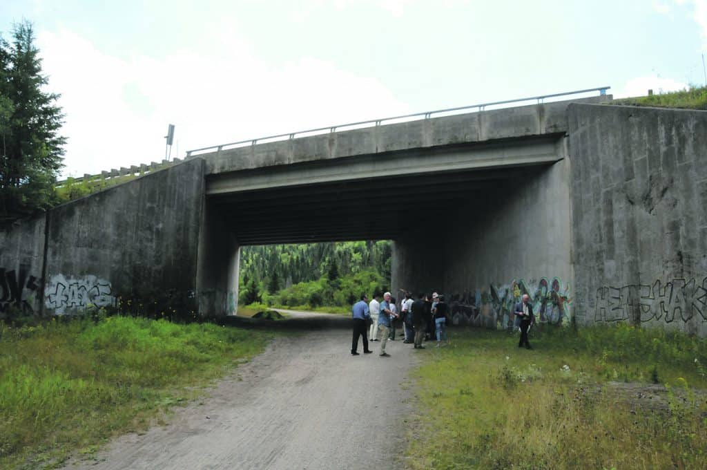 Voici le tunnel passant sous la 117, qui sera réaménagé en corridor faunique. - L’information du Nord – Maxime Coursol