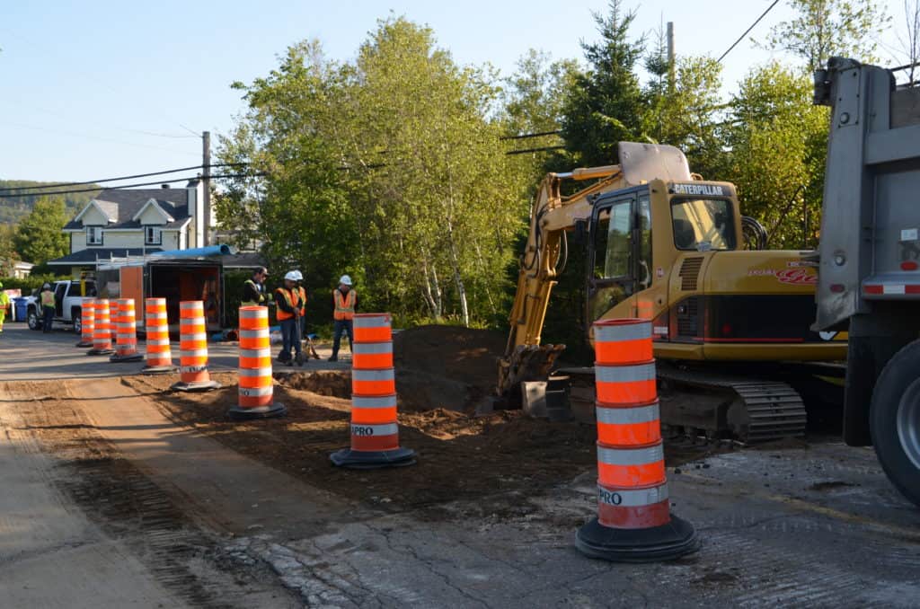 Chantier ouvert sur la Rue de la Rivière