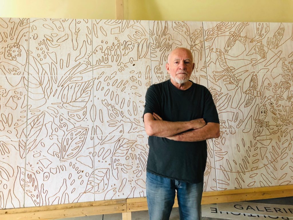L’artiste multidisciplinaire René Derouin présentera une nouvelle exposition à Val-David de août à octobre. (Photo Lucien Lisabelle)