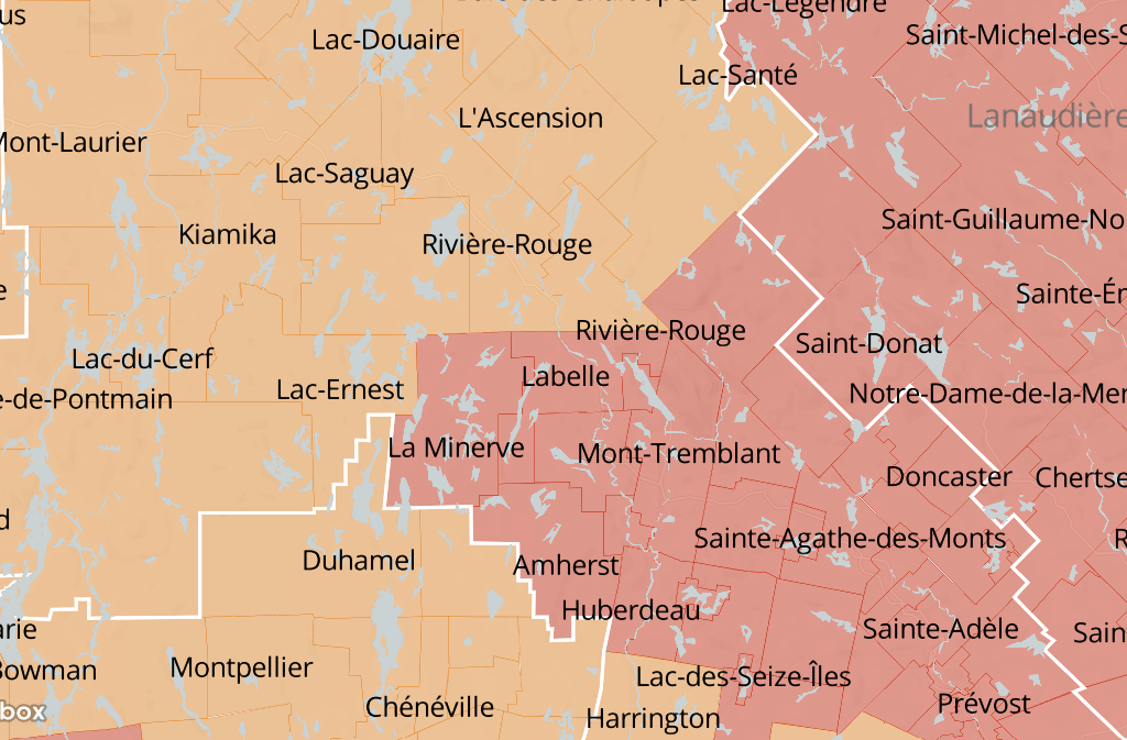 COVID-19: la MRC des Laurentides dans le rouge