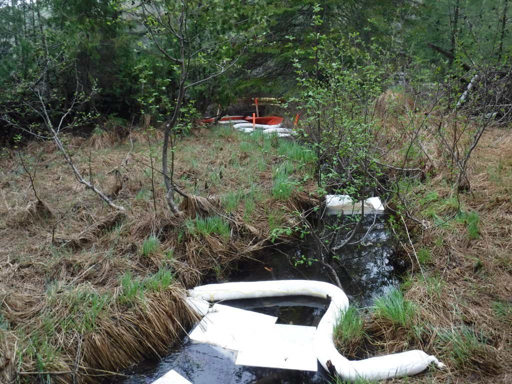 Déversement de diesel au lac Bélair