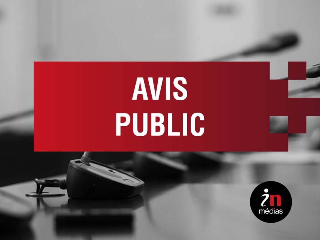 AVIS PUBLIC DE NOTIFICATION