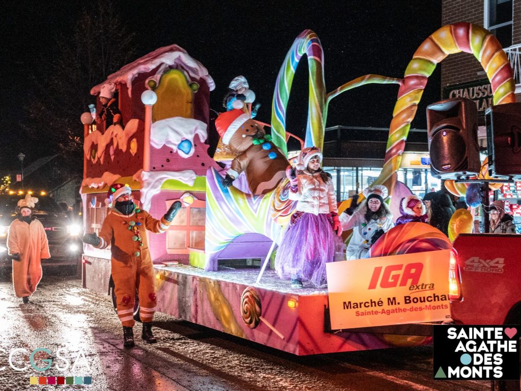 Le père Noël débarque à Sainte-Agathe-des-Monts