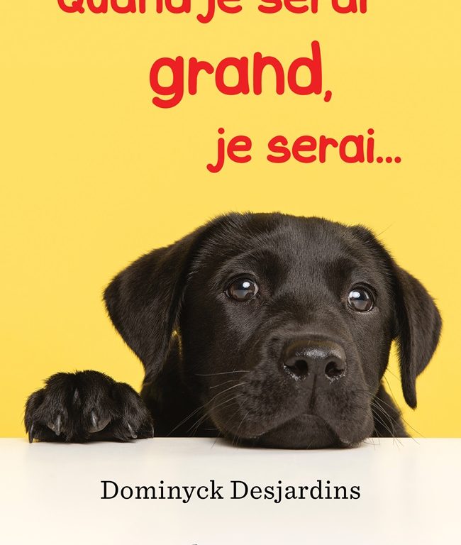 un labrador brun sur une page couverture de livre