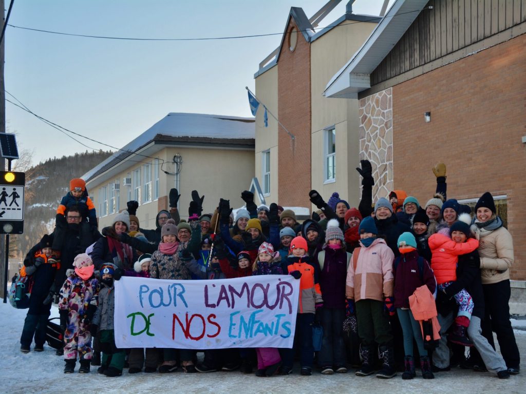 Mobilisation des parents pour la nouvelle école de Val-David