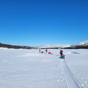 Jour 16, 22 février, journée froide et ensoleillée sur la rivière De Pas Photo gracieuseté